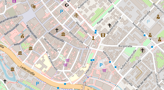 Friseur auf Satellitenbild