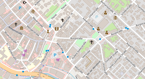 Friseur auf Satellitenbild