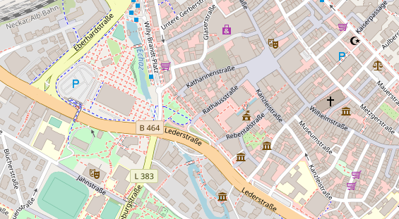 Friseur auf Satellitenbild