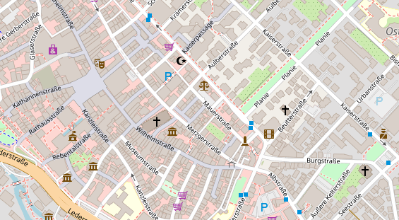 Friseur auf Satellitenbild