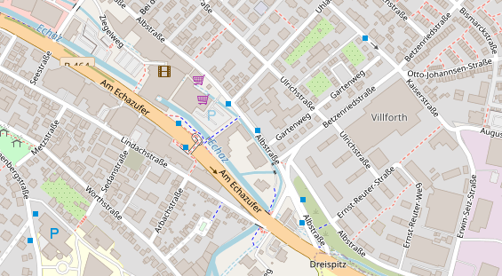 Friseur auf Satellitenbild