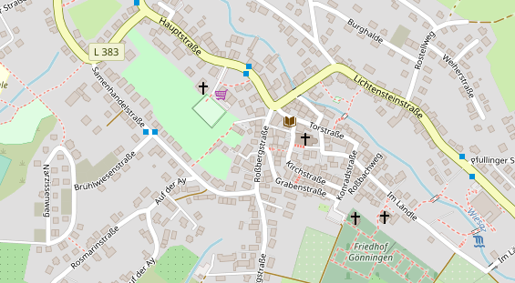 Friseur auf Satellitenbild