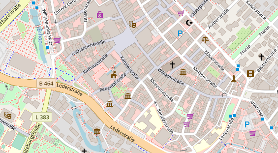 Friseur auf Satellitenbild