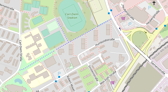 Friseur auf Satellitenbild