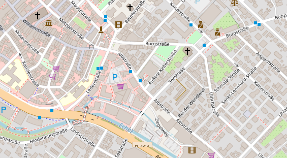 Friseur auf Satellitenbild