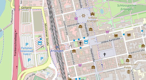 Friseur auf Satellitenbild