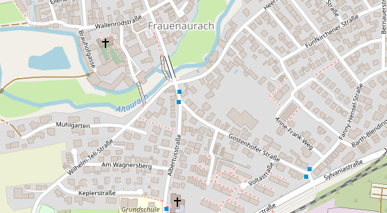 Friseur auf Satellitenbild