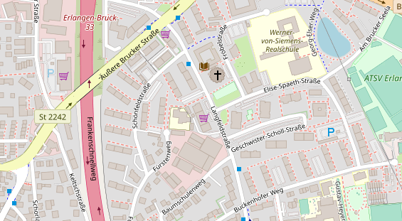 Friseur auf Satellitenbild