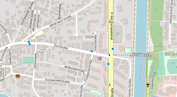 Friseur auf Satellitenbild