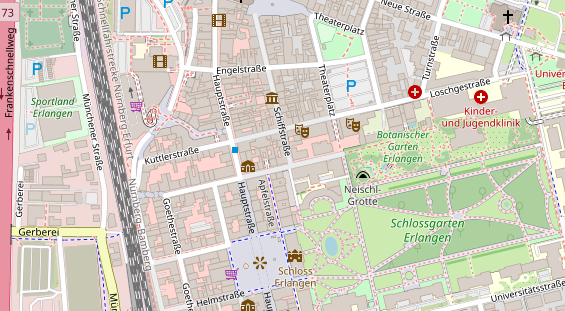 Friseur auf Satellitenbild