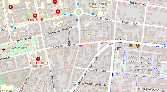 Friseur auf Satellitenbild