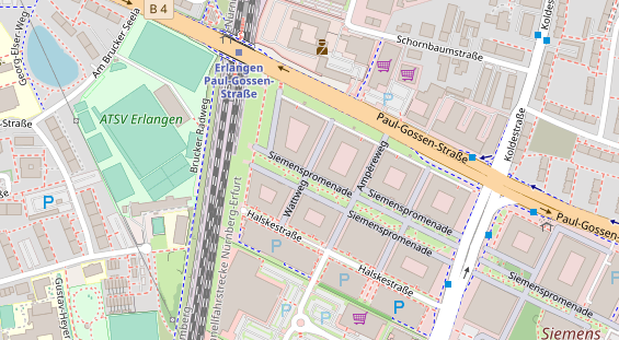 Friseur auf Satellitenbild