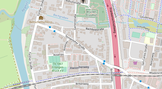 Friseur auf Satellitenbild