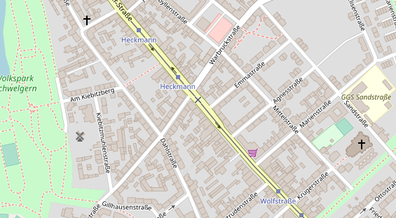 Friseur auf Satellitenbild