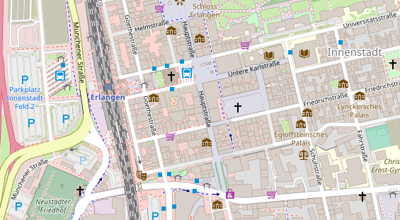 Friseur auf Satellitenbild