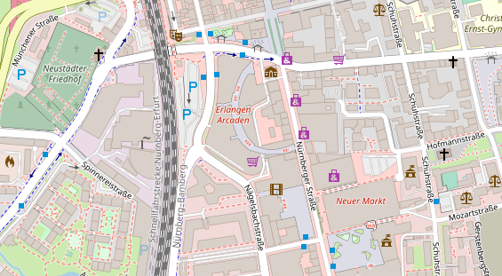 Friseur auf Satellitenbild