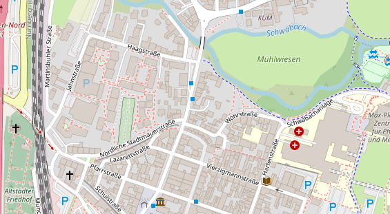 Friseur auf Satellitenbild