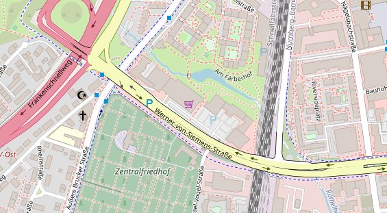 Friseur auf Satellitenbild