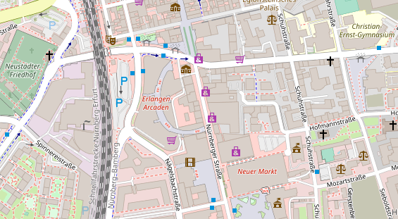 Friseur auf Satellitenbild