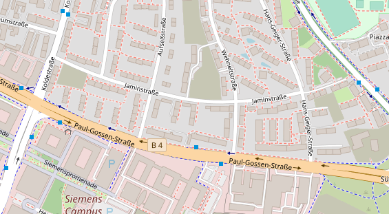 Friseur auf Satellitenbild