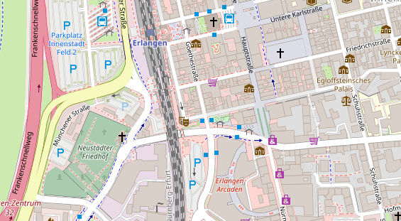 Friseur auf Satellitenbild