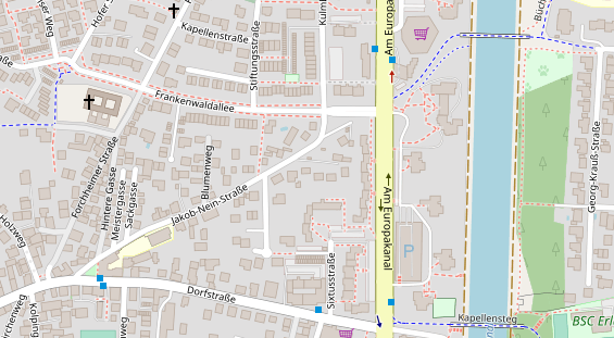 Friseur auf Satellitenbild