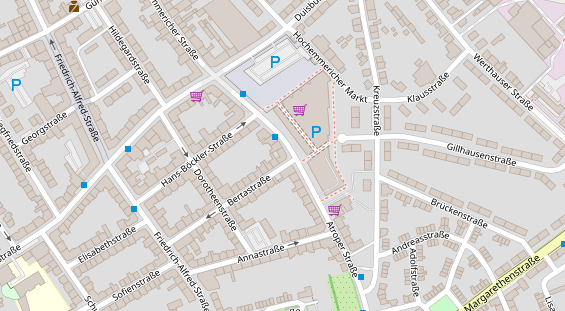 Friseur auf Satellitenbild