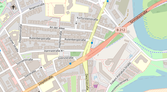 Friseur auf Satellitenbild