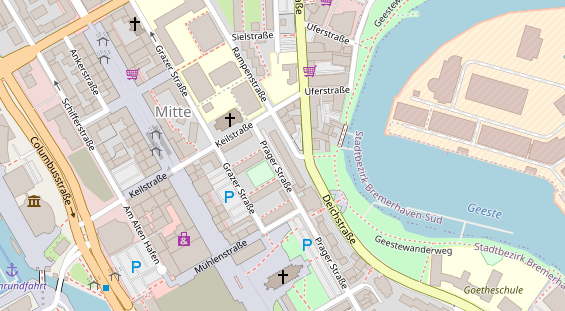 Friseur auf Satellitenbild