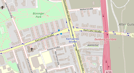 Friseur auf Satellitenbild