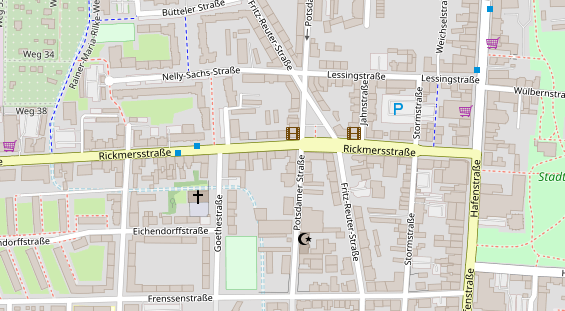 Friseur auf Satellitenbild