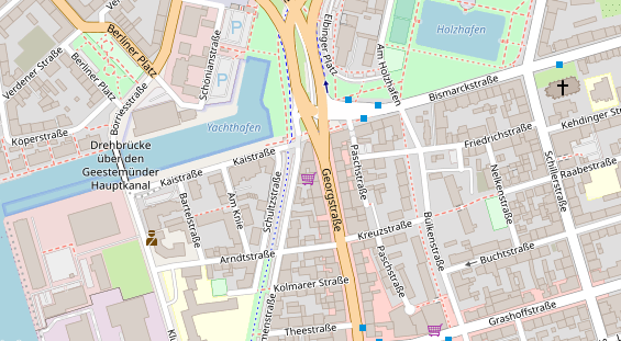 Friseur auf Satellitenbild