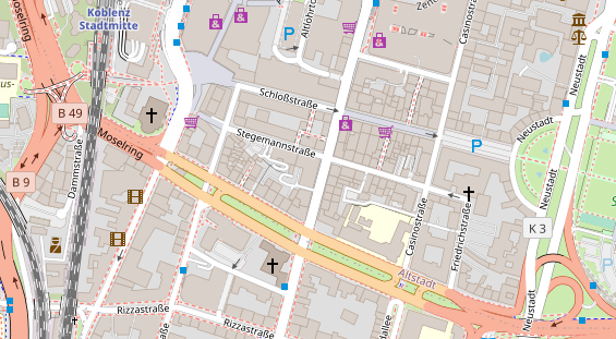 Friseur auf Satellitenbild