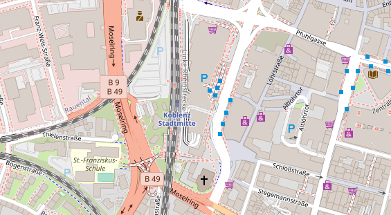 Friseur auf Satellitenbild