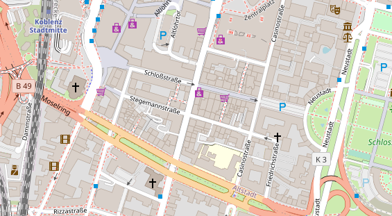 Friseur auf Satellitenbild