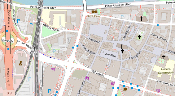 Friseur auf Satellitenbild