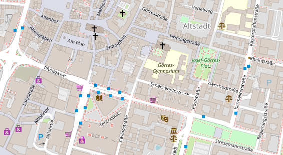 Friseur auf Satellitenbild