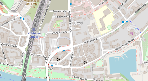 Friseur auf Satellitenbild