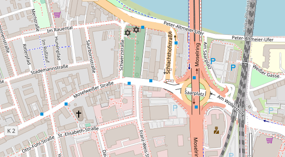 Friseur auf Satellitenbild