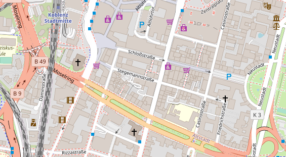 Friseur auf Satellitenbild