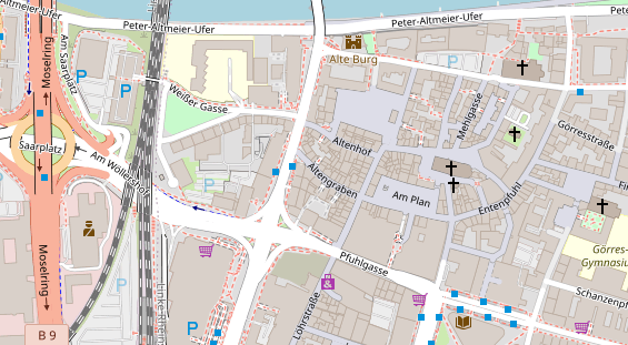 Friseur auf Satellitenbild