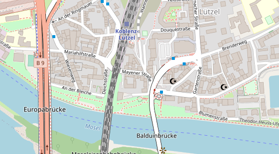 Friseur auf Satellitenbild