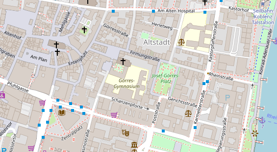 Friseur auf Satellitenbild