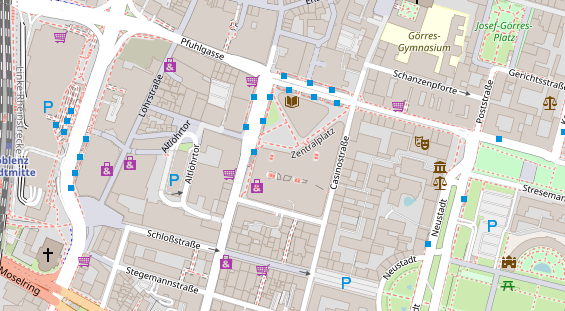 Friseur auf Satellitenbild