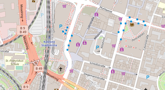 Friseur auf Satellitenbild