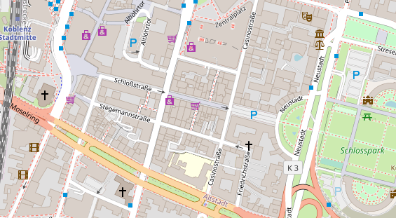 Friseur auf Satellitenbild