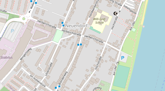 Friseur auf Satellitenbild