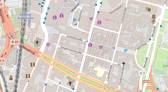 Friseur auf Satellitenbild