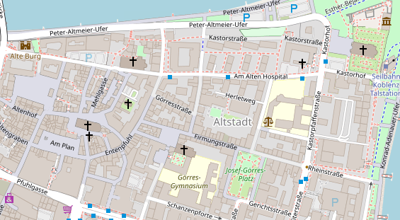 Friseur auf Satellitenbild