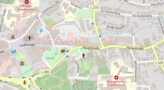 Friseur auf Satellitenbild